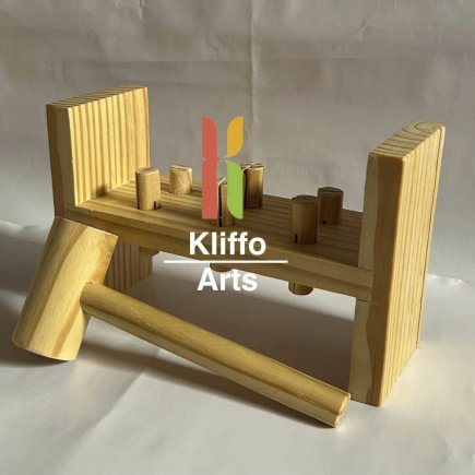 Wooden Montessori Peg Hammer Toy Educational Toy For Kids Manufacturers, Suppliers in Uttar Pradesh